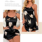 Midnight Blossom Satin Nightdress
