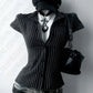 Women’s Y2K Striped Slim Sleeveless Top