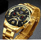 The DEYROS 5PCS Set: Fashion Men's Calendar Quartz Watch, Necklace, and Bracelet