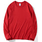 Women Leisure Cotton Long‑Sleeve Round‑Neck Top