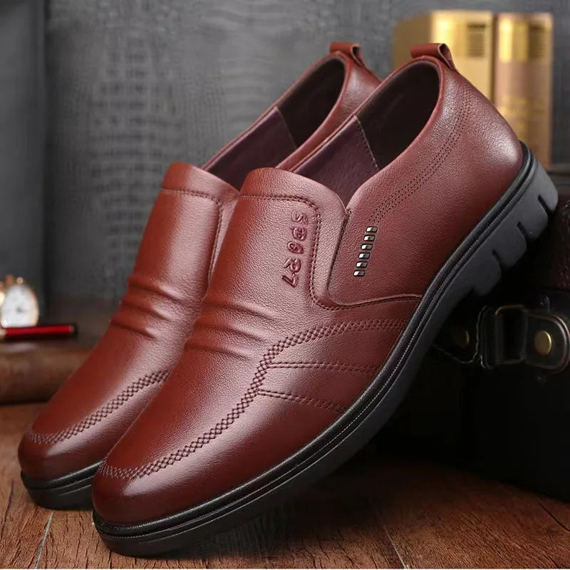 Men'S Leather Shoes New Black