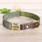 Free Custom PU Leather Dog Collar Engraved Dog Collars Adjustable Pet Buckle ID Necklace Durable for Small Medium Large Dogs Pug
