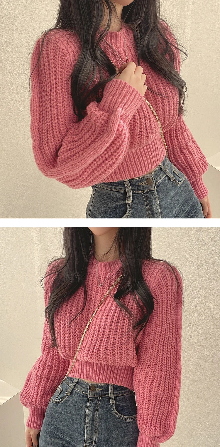 Women’s Loose Vintage Harajuku Lantern Sleeve Sweater