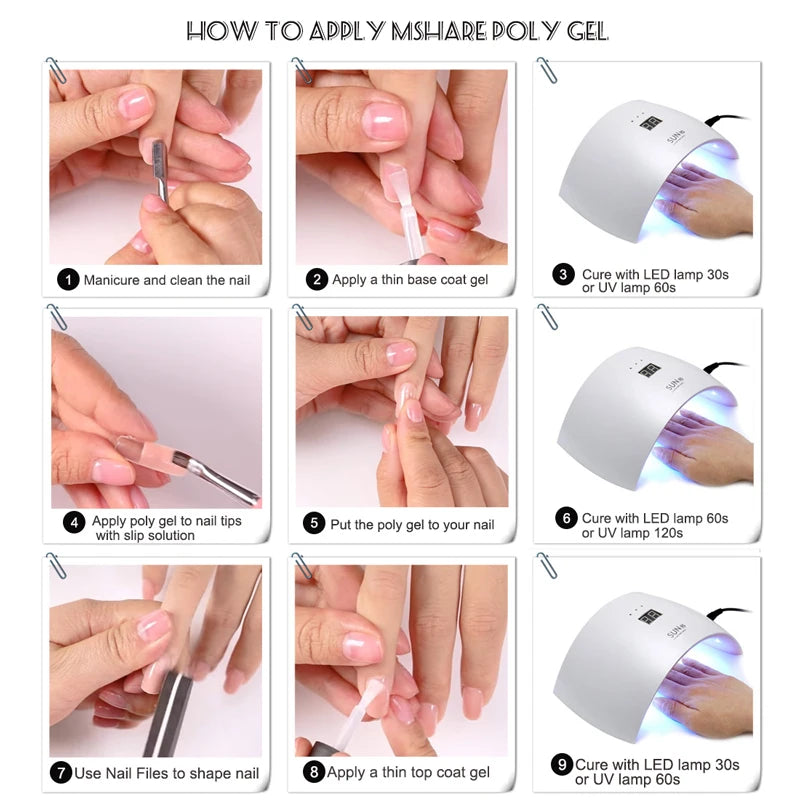 MSHARE 60g Hema-Free TPO Poly Nail Extension Gel