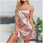 Midnight Blossom Satin Nightdress