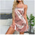 Midnight Blossom Satin Nightdress