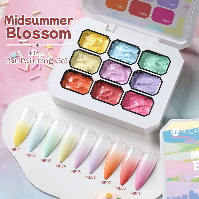 UR SUGAR 9-Color Pat Painting Gel Palette