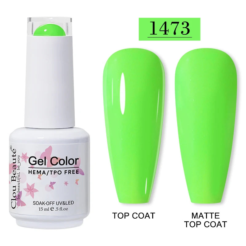 Clou Beaute 15ml HEMA/TPO-Free UV Gel Polish (Classic Red Collection)