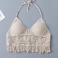 Boho Fringe Halter Crop Top