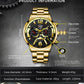 The DEYROS 5PCS Set: Fashion Men's Calendar Quartz Watch, Necklace, and Bracelet
