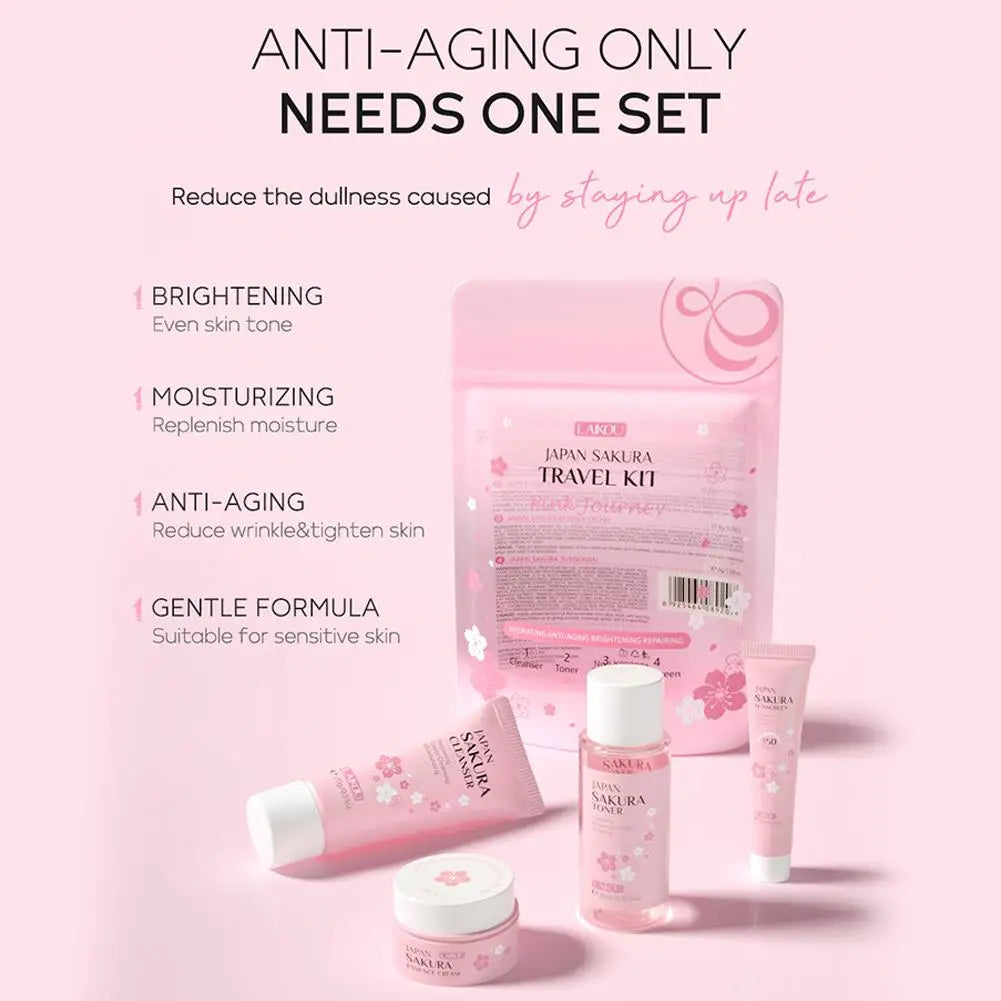 Sakura 6-Piece Travel Skin Care Set