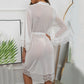 Scarlet Lace Satin Nightgown