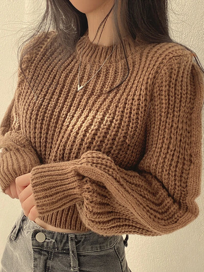 Women’s Loose Vintage Harajuku Lantern Sleeve Sweater
