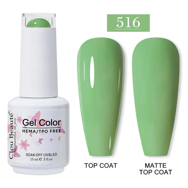 Clou Beaute 15ml HEMA/TPO-Free UV Gel Polish (Classic Red Collection)