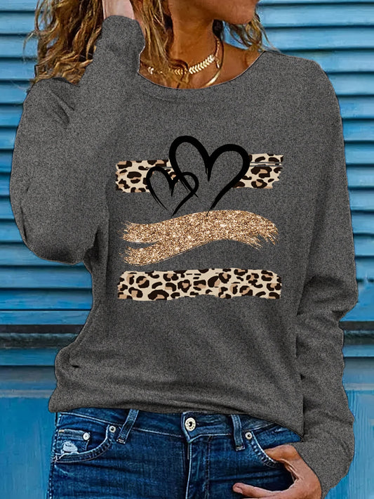 Women’s Cotton Printed Long‑Sleeve Top
