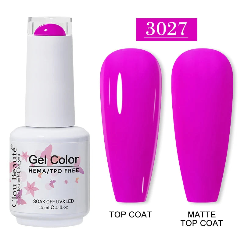 Clou Beaute 15ml HEMA/TPO-Free UV Gel Polish (Classic Red Collection)