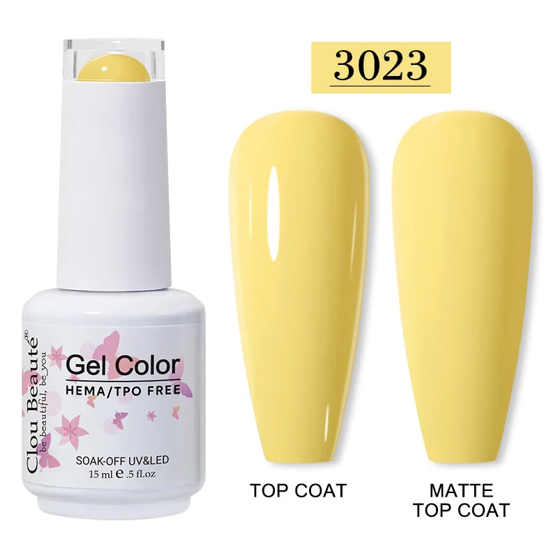 Clou Beaute 15ml HEMA/TPO-Free UV Gel Polish (Classic Red Collection)