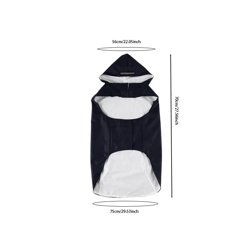 9 Sizes Dog Raincoat Small Medium Large Dogs Waterproof Hooded Jacket Rain Clothes with Reflective Stripe Outdoor Accessories
