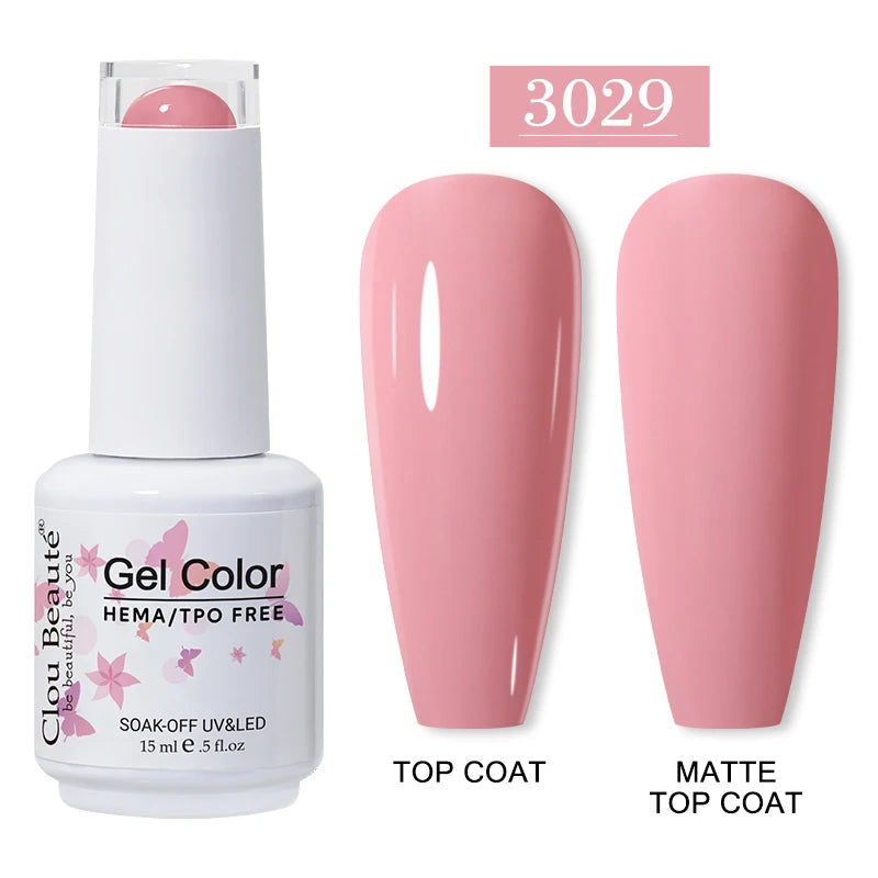 Clou Beaute 15ml HEMA/TPO-Free UV Gel Polish (Classic Red Collection)