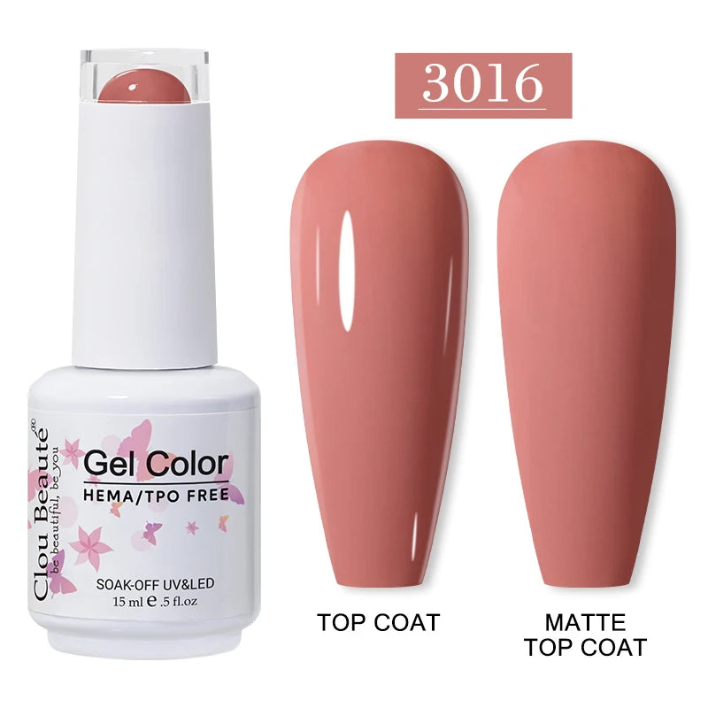 Clou Beaute 15ml HEMA/TPO-Free UV Gel Polish (Classic Red Collection)