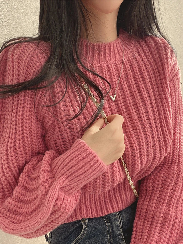Women’s Loose Vintage Harajuku Lantern Sleeve Sweater