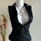 Women’s Y2K Striped Slim Sleeveless Top