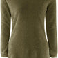 Women Warm Solid‑Color O‑Neck Loose Knit Sweater