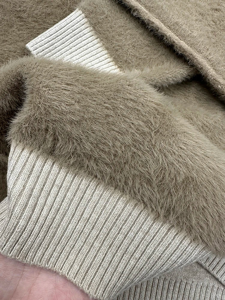 Women’s Velvet‑Lined Thick Turtleneck Sweater
